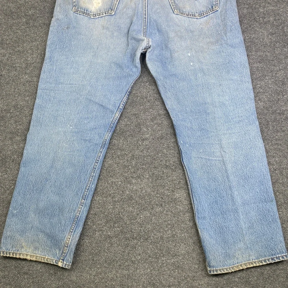 Vintage Levis 501xx Jeans Mens 46x32 Light Wash Distressed Made in USA